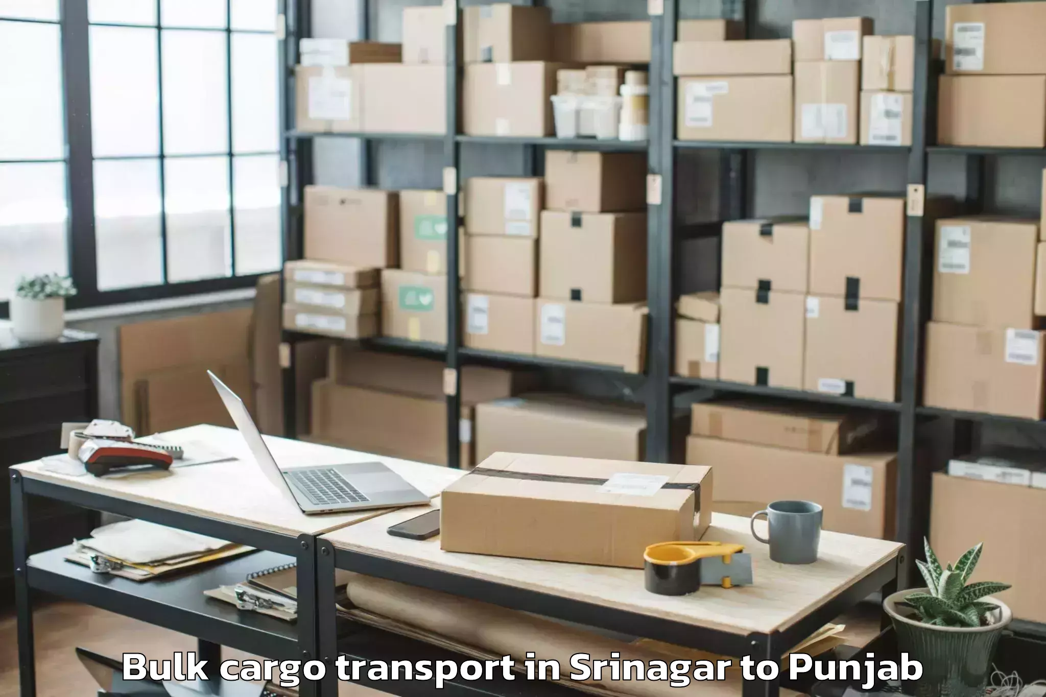 Book Srinagar to Sangrur Bulk Cargo Transport